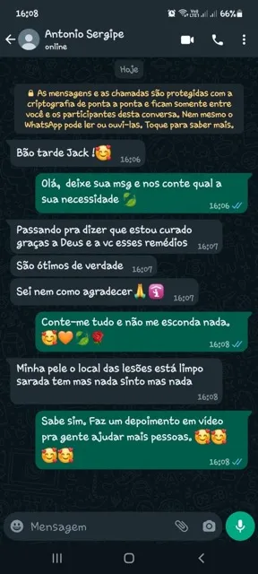 Depoimento de cliente de Sergipe enviado pelo celular